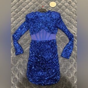 Blue Sequin Dress